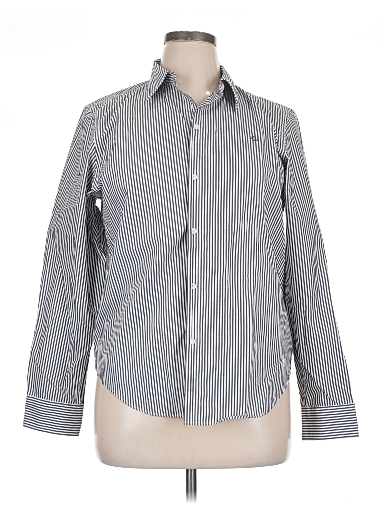 Pre-owned Polo Ralph Lauren Long Sleeve Button Down Shirt In Gray