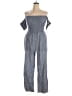 Ashley Stewart Chevron-herringbone Gray Jumpsuit Size 14 Plus - photo 1