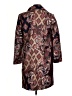 Chico's 100% Polyester Paisley Brown Trenchcoat Size Sm (0) - photo 2
