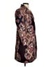 Chico's 100% Polyester Paisley Brown Trenchcoat Size Sm (0) - photo 4