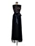 Xscape Blue Black Cocktail Dress Size 6 - photo 1