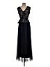 Xscape Blue Black Cocktail Dress Size 6 - photo 2