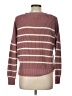 Pink Rose 100% Acrylic Stripes Burgundy Pullover Sweater Size L - photo 2