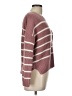 Pink Rose 100% Acrylic Stripes Burgundy Pullover Sweater Size L - photo 4