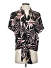 Amuse Society 100% Modal Tropical Black Short Sleeve Blouse Size XS - photo 1
