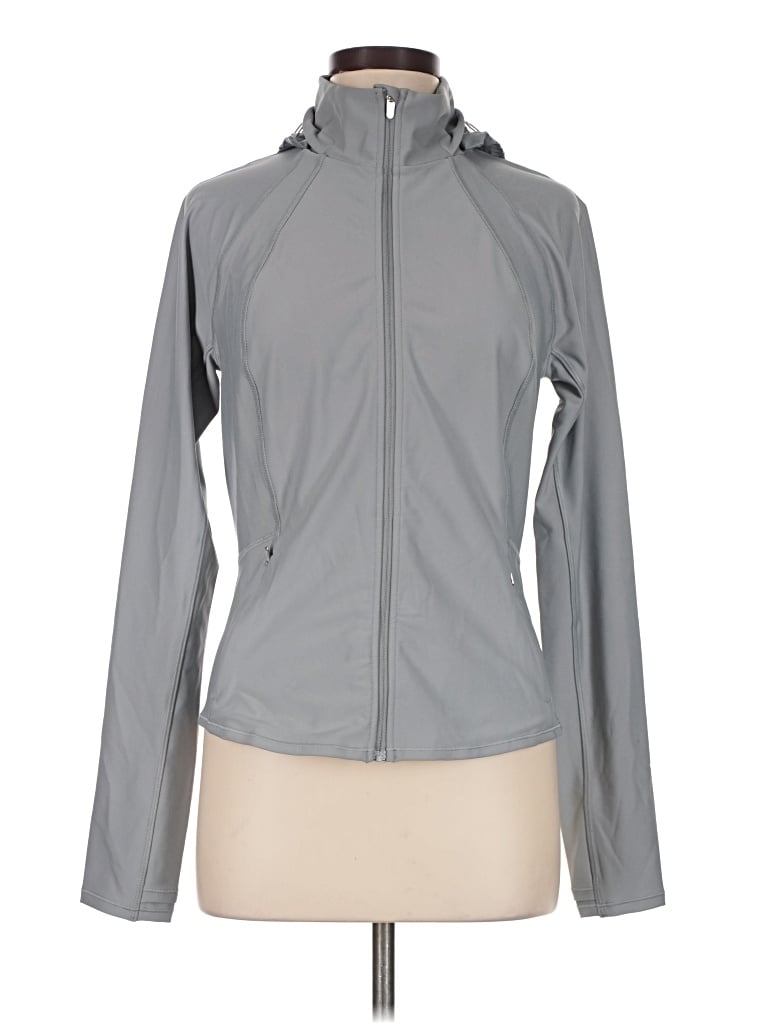 Pre-owned Athleta Cardigan Sweater In Gray