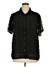Unbranded 100% Polyester Black Short Sleeve Blouse Size XL - photo 1