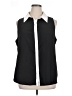 Shein Curve Color Block Black Sleeveless Button-Down Shirt Size 16 Plus (2) - photo 1