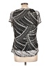 Diana Belle Silver Short Sleeve Blouse Size L - photo 2