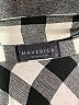 Maverick Checkered-gingham Black 3/4 Sleeve Blouse Size L - photo 7
