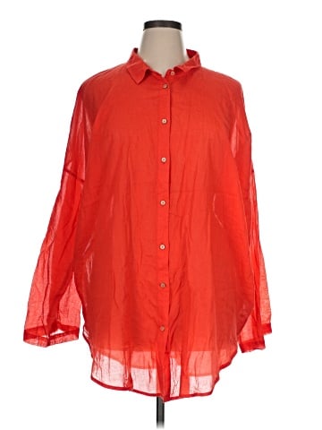 Primark 3/4 Sleeve Button-Down Shirt (view 1)