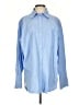 Gap 100% Cotton Chevron-herringbone Blue Long Sleeve Button-Down Shirt Size S (tall) - photo 1