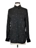 Equipment 100% Polyester Stars Black Long Sleeve Blouse Size S - photo 1