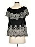 Fever Black Short Sleeve Blouse Size S - photo 2