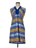 Joy Joy Print Blue Casual Dress Size M - photo 1