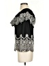 Fever Black Short Sleeve Blouse Size S - photo 5