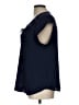 Signature Studio Blue Short Sleeve Blouse Size L - photo 5