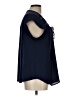 Signature Studio Blue Short Sleeve Blouse Size L - photo 4