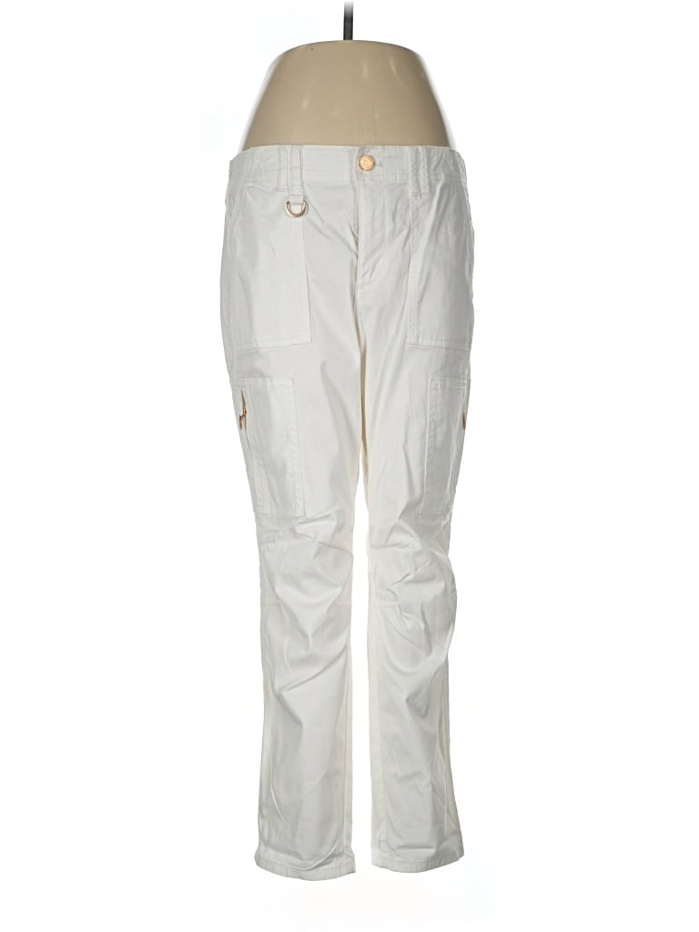 Pre-owned White House Black Market Cargo Pants In Ivory
