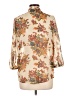 Love on a Hanger 100% Polyester Tan 3/4 Sleeve Blouse Size L - photo 2