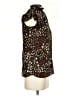 Maurices 100% Polyester Floral Brown Short Sleeve Blouse Size XS - photo 4