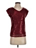 Unbranded 100% Polyester Burgundy Short Sleeve Top Size S - photo 1