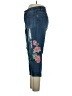 Melissa McCarthy Seven7 Floral Blue Jeans Size 14 - photo 5