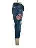 Melissa McCarthy Seven7 Floral Blue Jeans Size 14 - photo 4