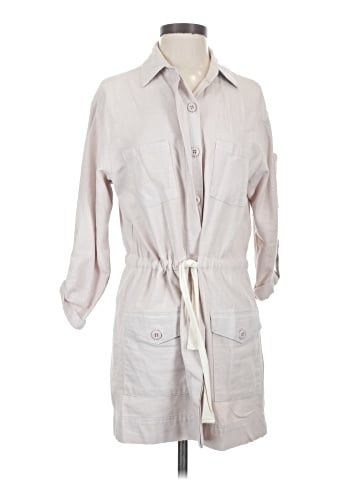 Monrow 3/4 Sleeve Button-Down Shirt (view 1)