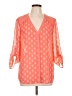 Maurices 100% Polyester Orange 3/4 Sleeve Blouse Size L - photo 1