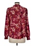 Les Amis 100% Polyester Floral Burgundy Long Sleeve Blouse Size M - photo 2