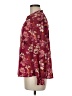 Les Amis 100% Polyester Floral Burgundy Long Sleeve Blouse Size M - photo 5