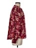 Les Amis 100% Polyester Floral Burgundy Long Sleeve Blouse Size M - photo 4