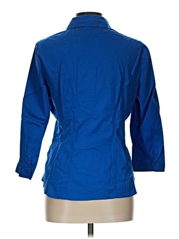 New York & Company 3/4 Sleeve Button-Down Shirt (view 2)