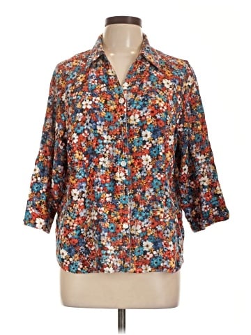 Alfred Dunner 3/4 Sleeve Button-Down Shirt (view 1)