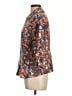 Alfred Dunner Floral Brown 3/4 Sleeve Button-Down Shirt Size L (estimated) - photo 5