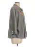 Breckenridge Checkered-gingham Gray 3/4 Sleeve Button-Down Shirt Size L (estimated) - photo 4