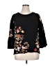 Chico's 100% Cotton Floral Black Pullover Sweater Size XL (3) - photo 1