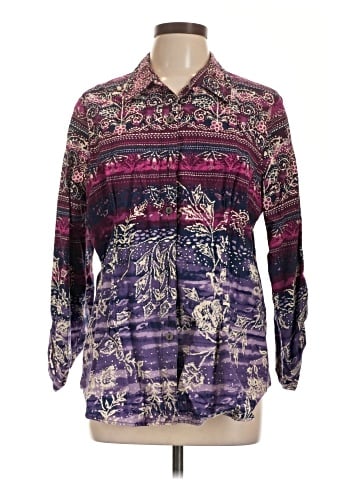 Norm Thompson Long Sleeve Button-Down Shirt (view 1)