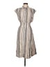 Max Studio Stripes Tan Casual Dress Size L - photo 1