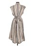 Max Studio Stripes Tan Casual Dress Size L - photo 2