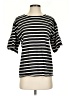 J.Crew 100% Cotton Stripes Black Short Sleeve Top Size S - photo 1
