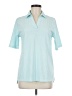 Lands' End Teal Short Sleeve Blouse Size M - photo 1