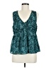 Forever 21 Contemporary 100% Polyester Teal Tank Top Size M - photo 1