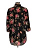Unbranded 100% Polyester Floral Black 3/4 Sleeve Blouse Size 8 - photo 2