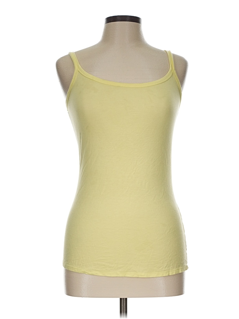 Pre-owned Jockey Tank Top Yellow Strapless Neckline Tops