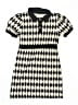 Shein 100% Polyester Argyle Black Dress Size 9 - photo 1