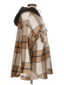 Shein 100% Polyester Plaid Tan Poncho Size L - photo 4