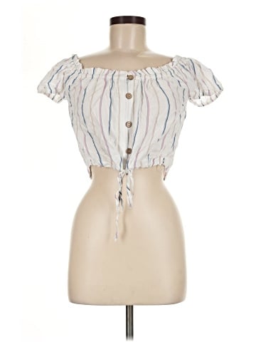 Olivia Grey Short Sleeve Blouse (view 1)