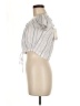 Olivia Grey 100% Rayon Ivory Short Sleeve Blouse Size M - photo 5